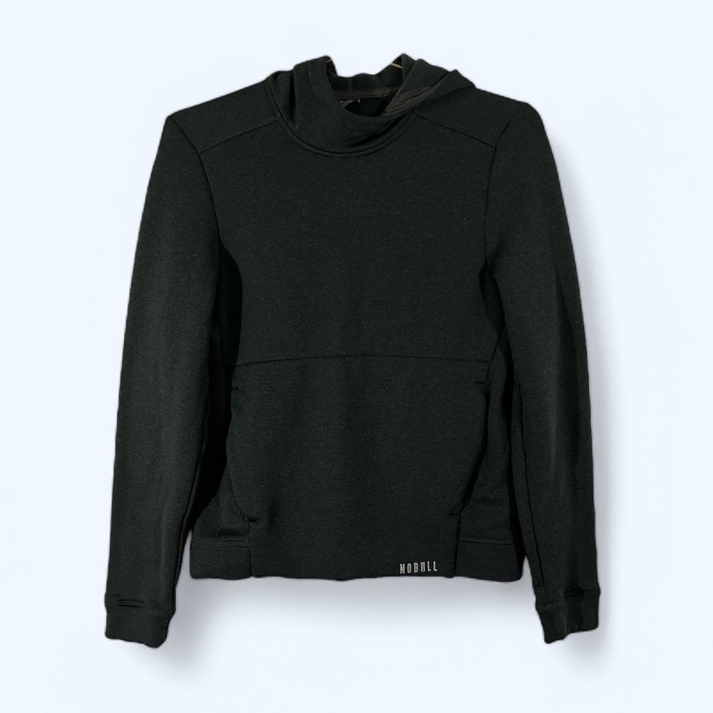 NOBULL Performance Fleece Hoodie Pullover Zip Pockets‎ Gray Womens Small S